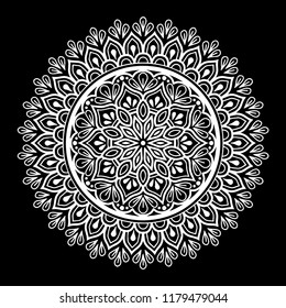 Mandala pattern white good mood