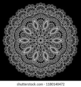 Mandala pattern white good mood