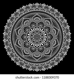 Mandala pattern white good mood
