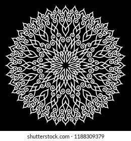 Mandala pattern white good mood
