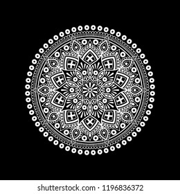 Mandala pattern white good mood