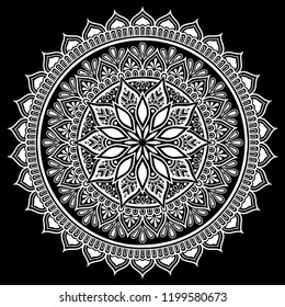Mandala pattern white good mood