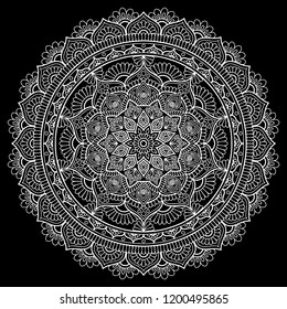 Mandala pattern white good mood