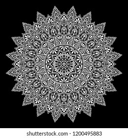 Mandala pattern white good mood