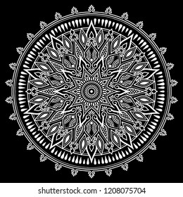 Mandala pattern white good mood