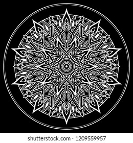 Mandala pattern white good mood