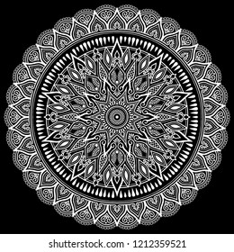 Mandala pattern white good mood