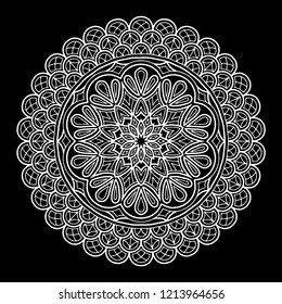 Mandala pattern white good mood