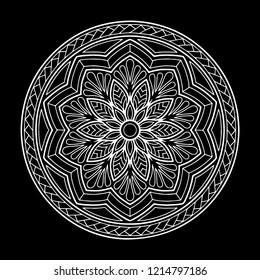 Mandala pattern white good mood