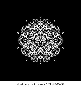 Mandala pattern white good mood