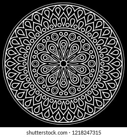 Mandala pattern white good mood