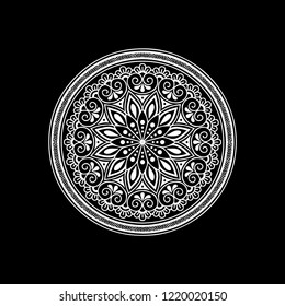 Mandala pattern white good mood