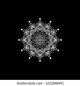 Mandala pattern white good mood