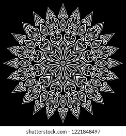 Mandala pattern white good mood