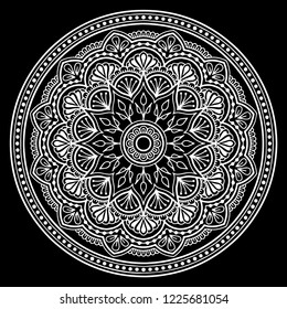 Mandala pattern white good mood