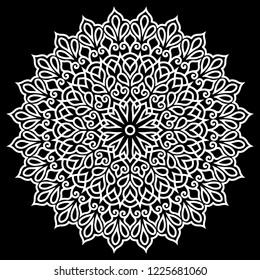 Mandala pattern white good mood