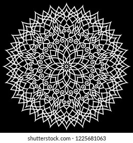 Mandala pattern white good mood