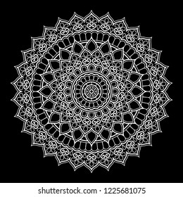 Mandala pattern white good mood