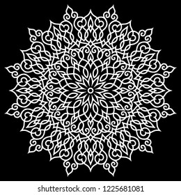 Mandala pattern white good mood