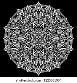 Mandala pattern white good mood