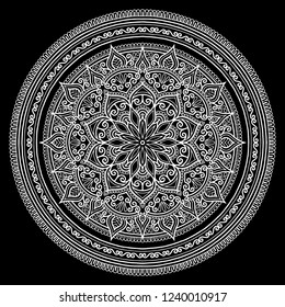 Mandala pattern white good mood