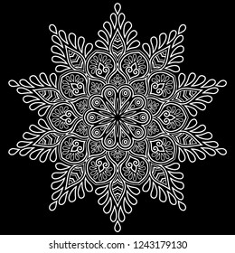Mandala pattern white good mood