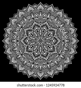 Mandala pattern white good mood