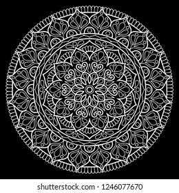 Mandala pattern white good mood