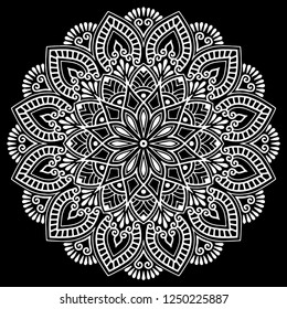 Mandala pattern white good mood