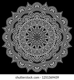 Mandala pattern white good mood