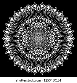 Mandala pattern white good mood