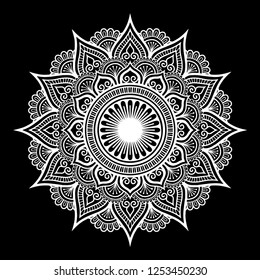 Mandala pattern white good mood
