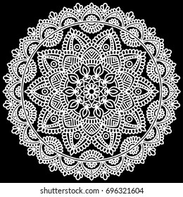 Mandala pattern white good mood
