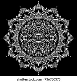 Mandala pattern white good mood
