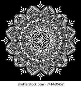 Mandala pattern white good mood