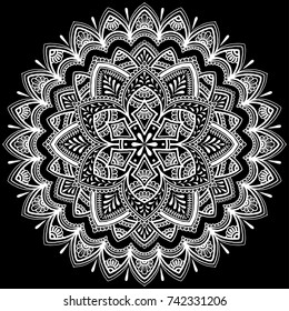 Mandala pattern white good mood