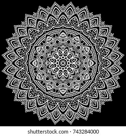 Mandala pattern white good mood