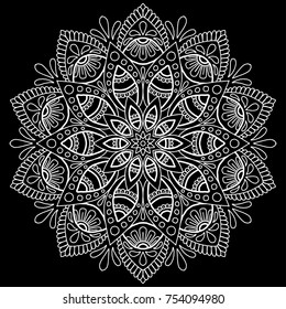 Mandala pattern white good mood