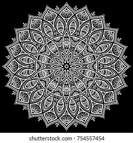 Mandala pattern white good mood