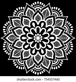 Mandala pattern white good mood