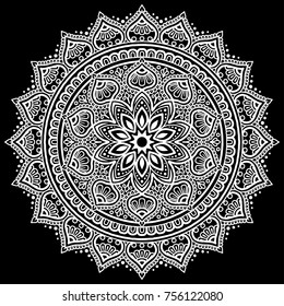 Mandala pattern white good mood