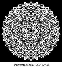 Mandala pattern white good mood