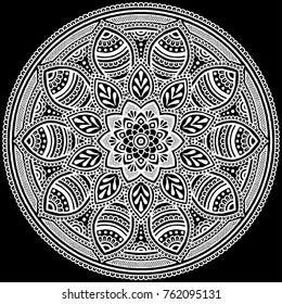 Mandala pattern white good mood