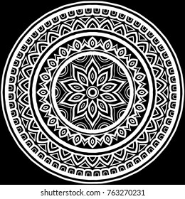 Mandala pattern white good mood