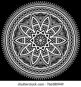 Mandala pattern white good mood