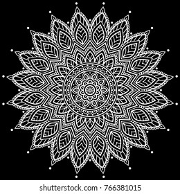 Mandala pattern white good mood