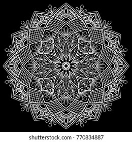 Mandala pattern white good mood