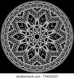 Mandala pattern white good mood