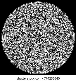 Mandala pattern white good mood