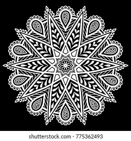 Mandala pattern white good mood